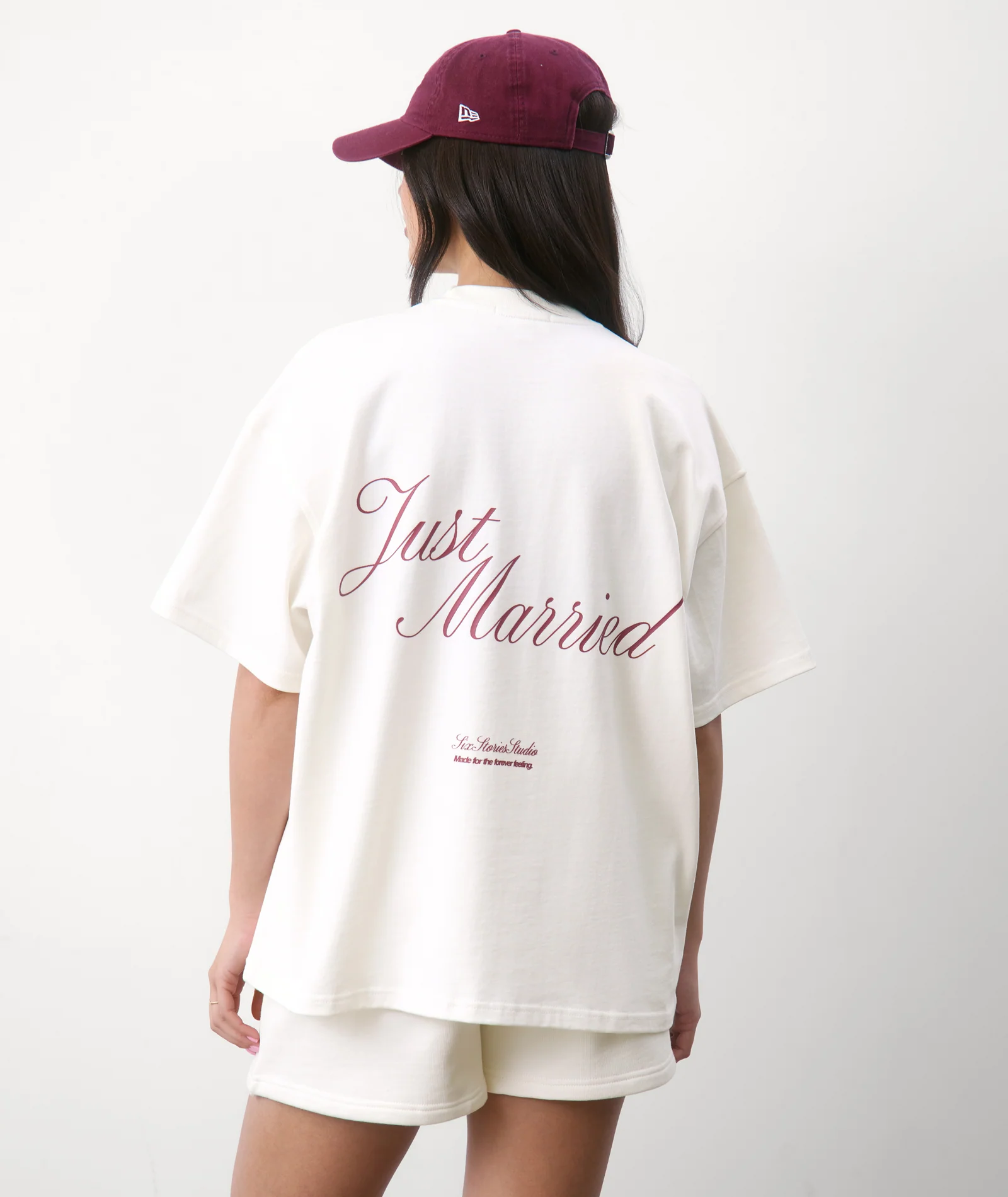 Just Married Relaxed Tee - Off White - Image 4