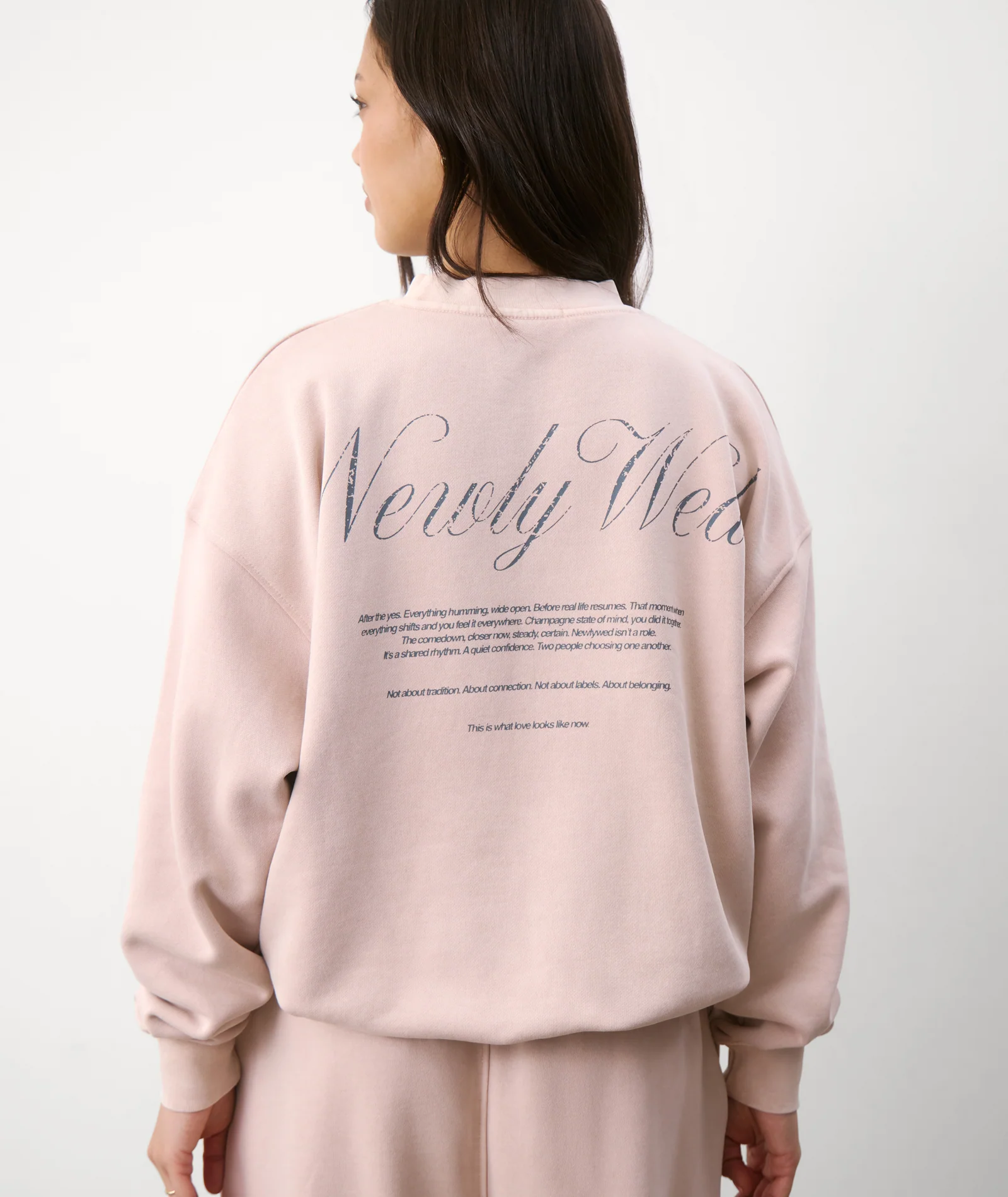 Newly Wed Sweatshirt - Pale Pink