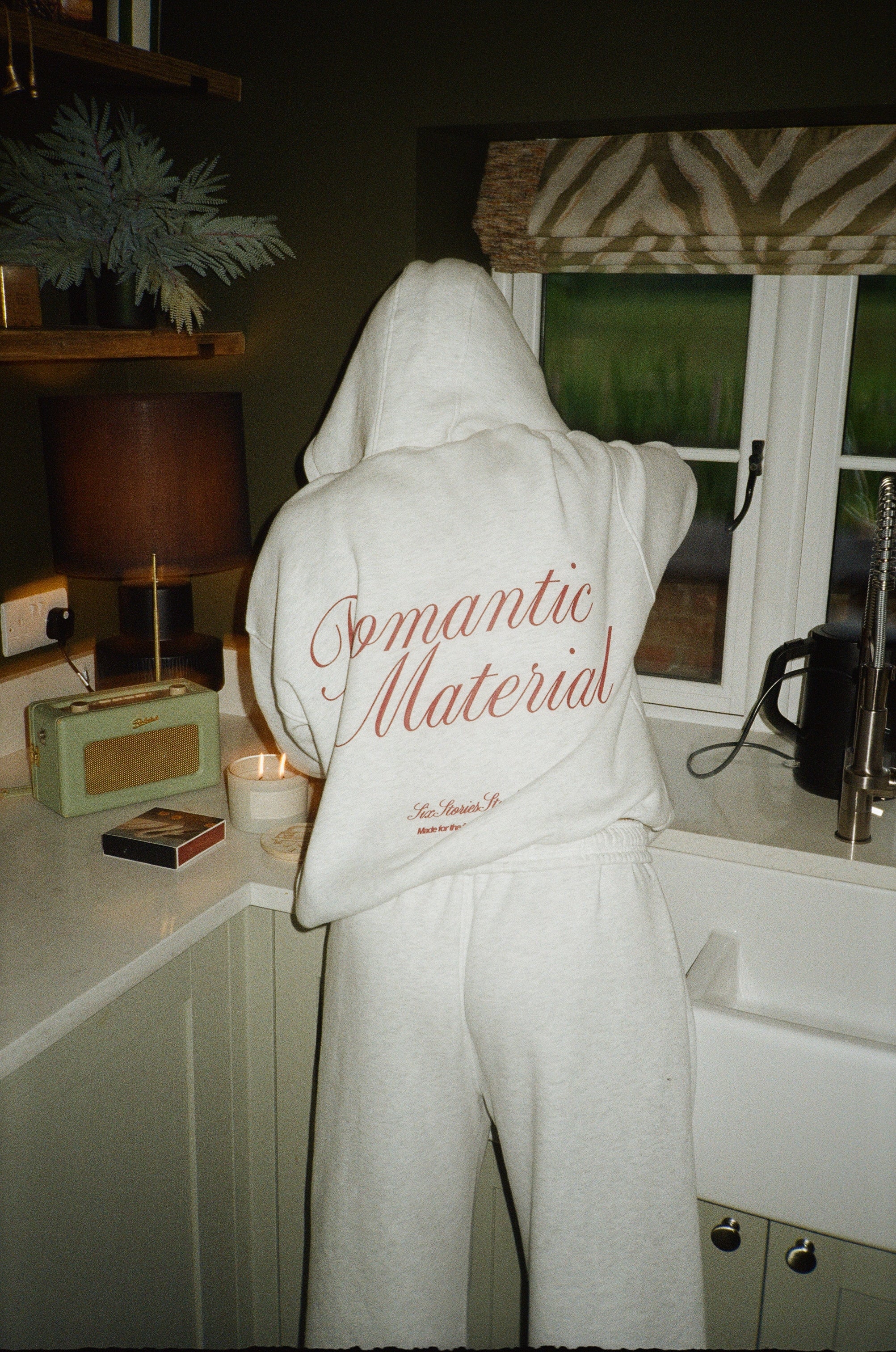Romantic Material Zip Hoodie - Grey Marl