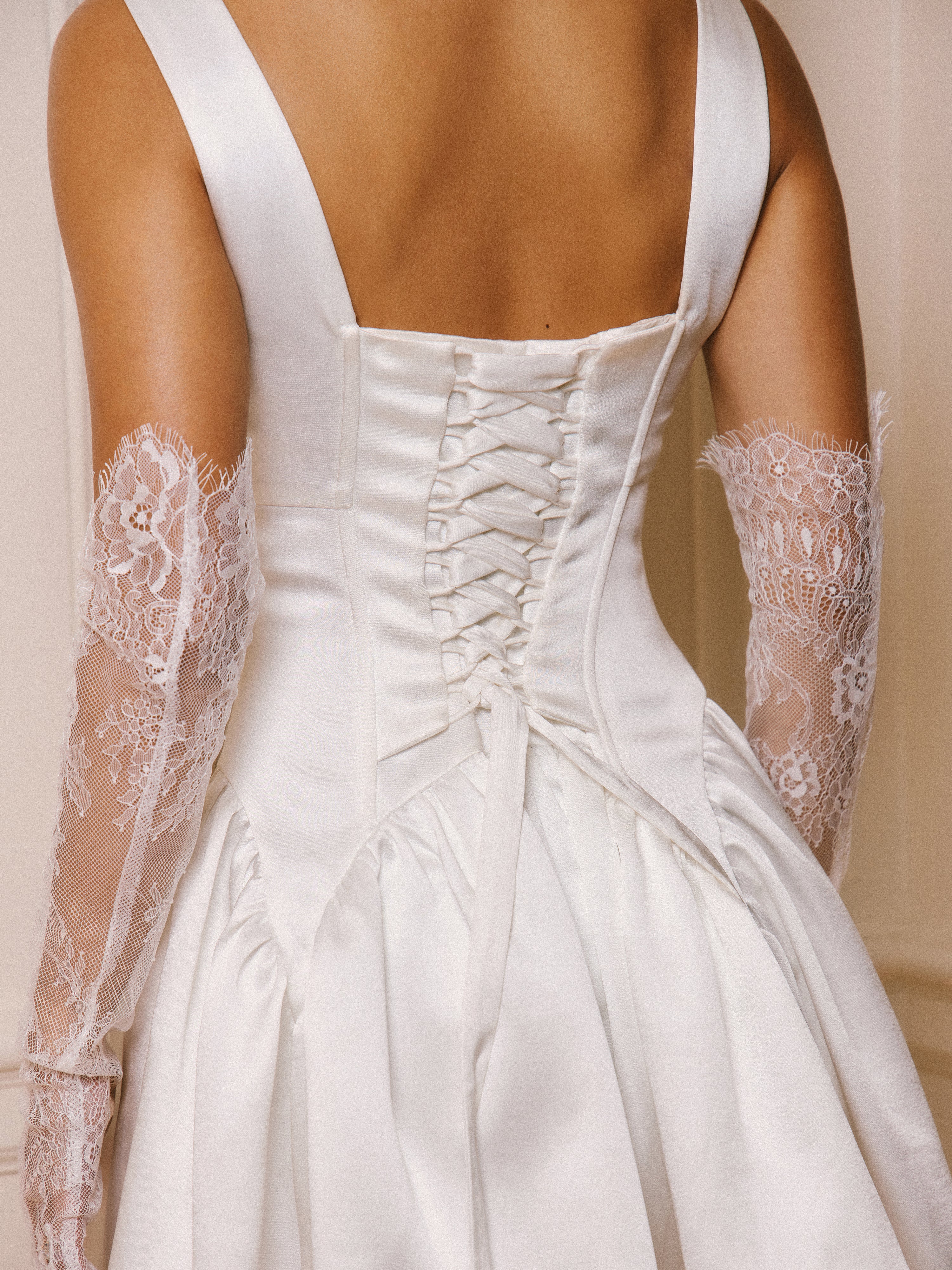 Scoop Neck Skater Mini Dress - White - Image 2